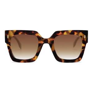 SOJOS Retro Trendy Oversized Thick Square… — Tortosie Frame/Brown Grading Lens