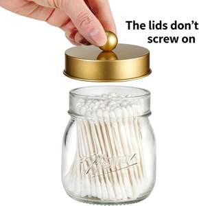 SheeChung 2 Pack Glass Mason Jar Qtip Holder… — main image