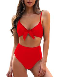Blooming Jelly Womens High Waisted Bikini Set Tie Swimsuit Bathing…