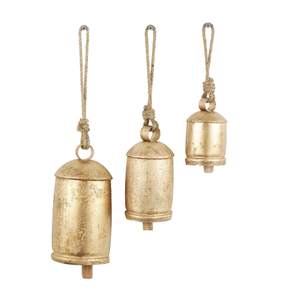 Deco 79 Metal Cow Bells, Meditation Bell, Set of 3, 10", 7", 5"H…