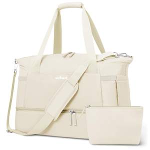Gym Bag for Women, Personal Item Travel Bag with Shoes Compartment for Trip |…